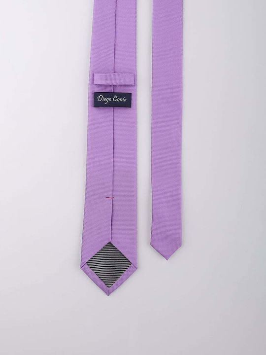 Diego Conte Men's Tie Printed in Purple Color Diego Conte Men's Tie Printed in Purple Color