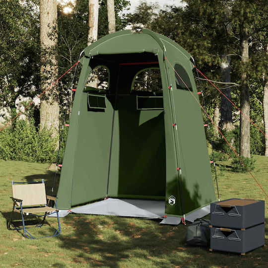 vidaXL Shower Tent Waterproof Camping Tent Green for 1 Person 150x150x230cm