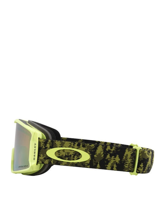 Oakley Line Miner M Ski & Snowboard Goggles Kids Green with Lens in Green Color