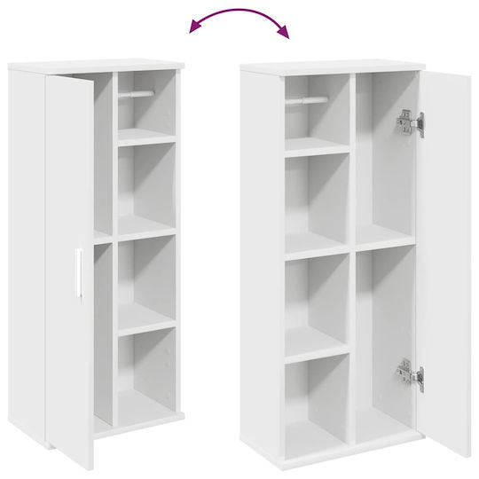 vidaXL Bathroom Cabinet L39xW22xH90cm White