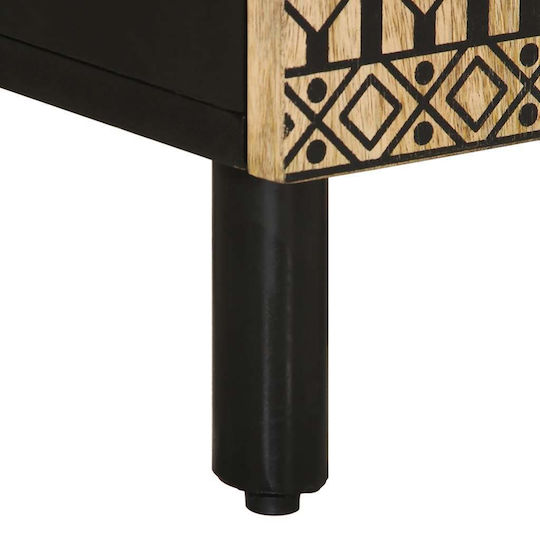 vidaXL Holz Badezimmerschrank B38xT33.5xH58cm Schwarz