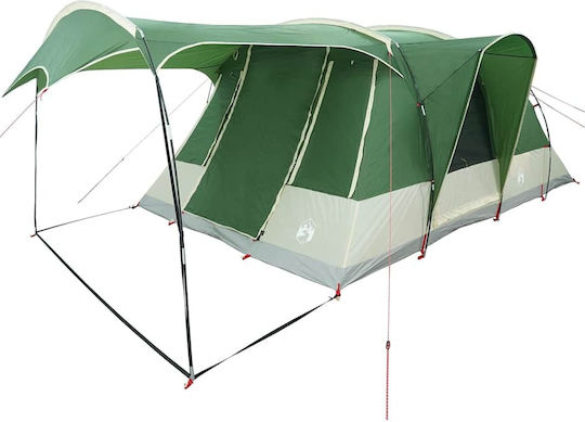 vidaXL Corturi De Camping Tunel Verde Pentru 5 Persoane 595x330x203cm