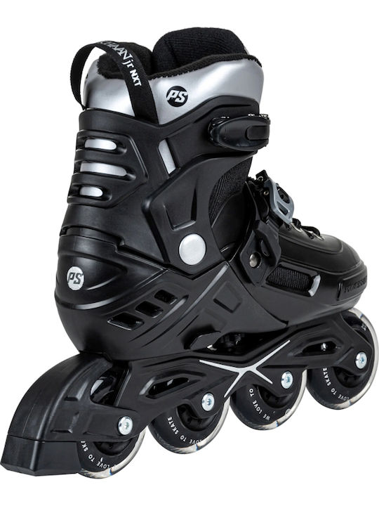 Powerslide Khaan Inline Αυξομειούμενα Rollers Μαύρα Παιδικά