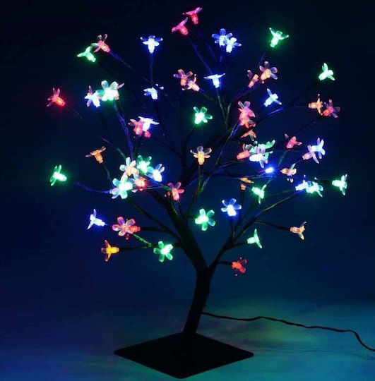 Cireș Decorativ cu 36 de Lămpi LED, Înălțime 40cm, Lumină Caldă Rece Alb Multicolor