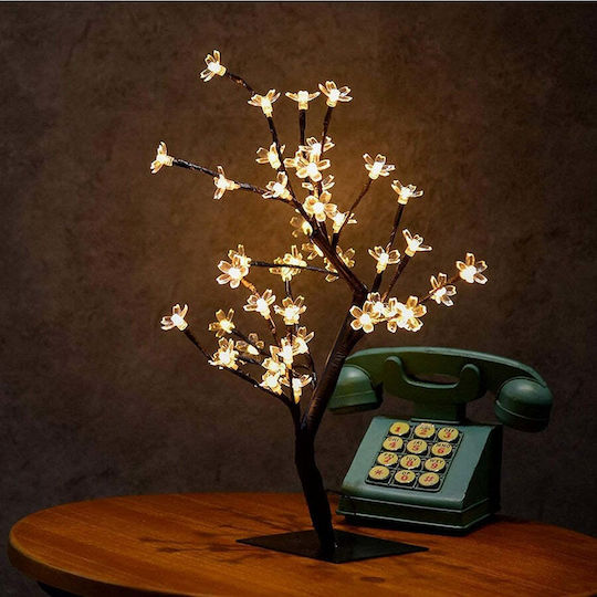 Copac cu Flori de Cireș 36 Lumini LED 40cm Înălțime Lumină Caldă Rece Alb Multicolor
