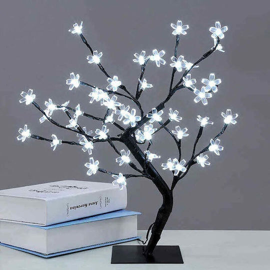 Cireș Decorativ cu 36 de Lămpi LED, Înălțime 40cm, Lumină Caldă Rece Alb Multicolor