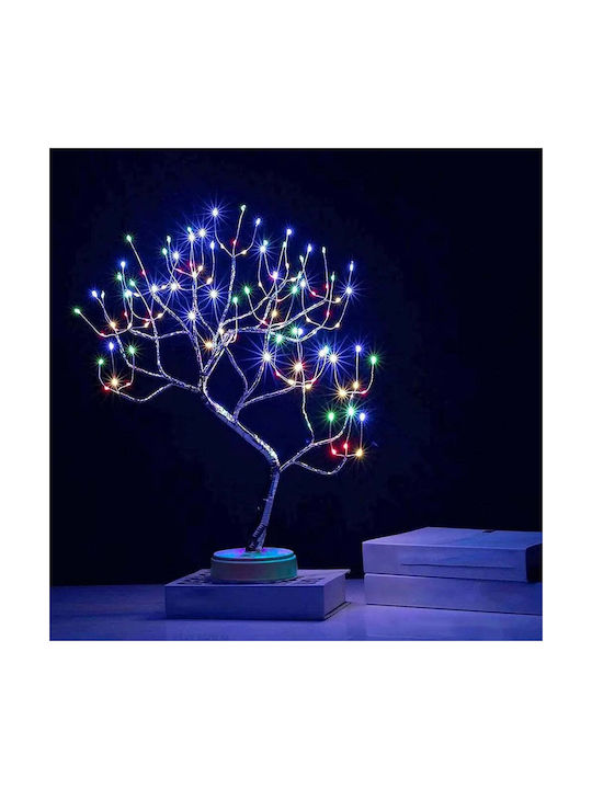 Lustră decorativă cu LED-uri, lampă de masă, copac cu 108 LED-uri, înălțime 50 cm, lumină alb cald multicoloră