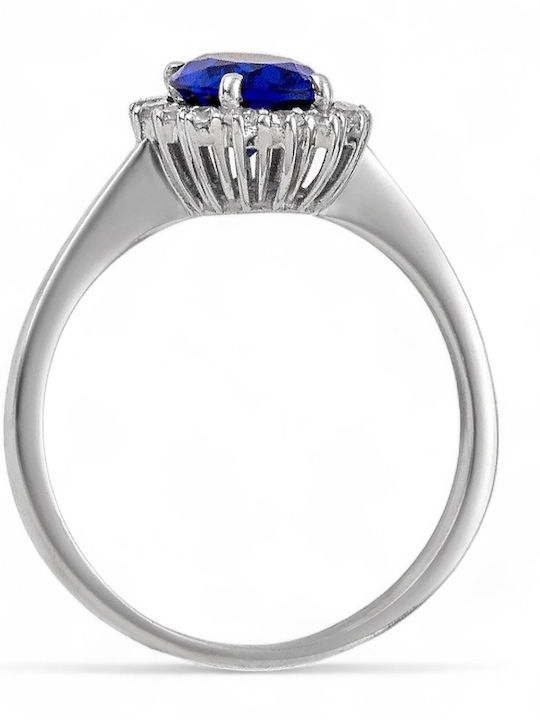 Etho Messina Ring with Diamond made of White gold 14K