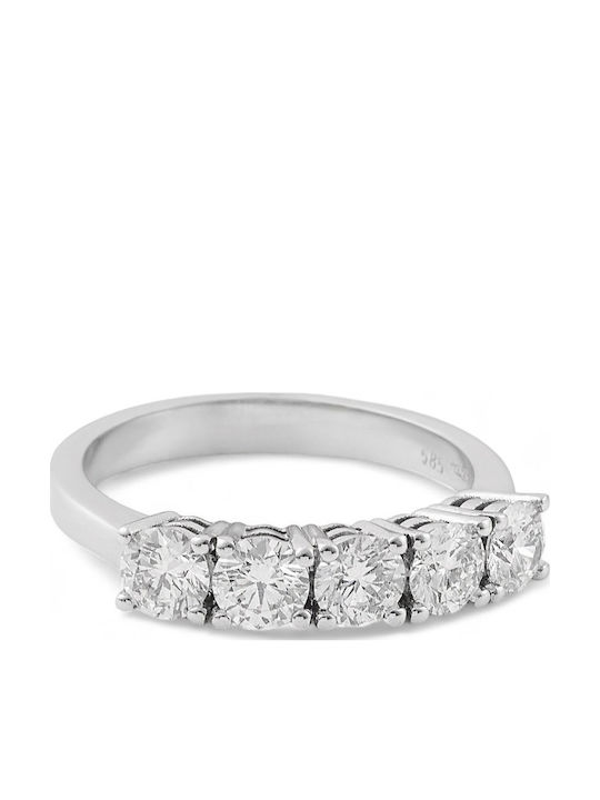 Etho Messina Ring with Diamond made of White gold 14K