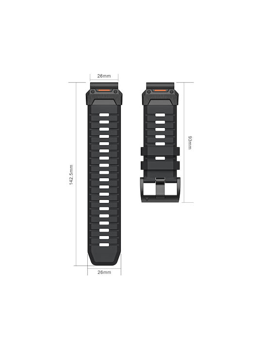 Λουράκι Σιλικόνης Γκρι (Garmin Instinct 2X)