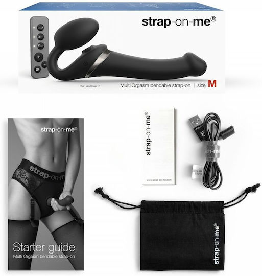 Strap On Me Strapless Strap On with Dildo with Vibration Black