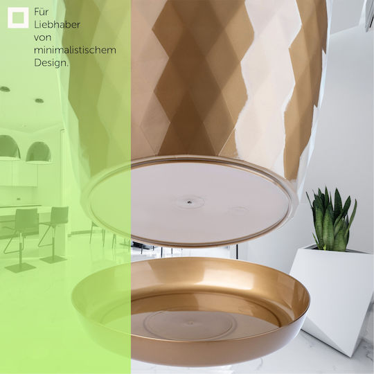 Kadax Plastic Flower Pot Saucer 20cm Gold