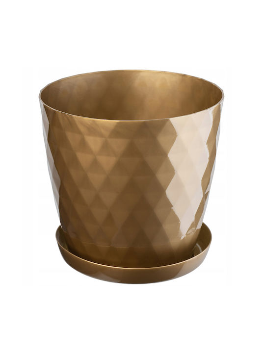 Kadax Plastic Flower Pot Saucer 20cm Gold