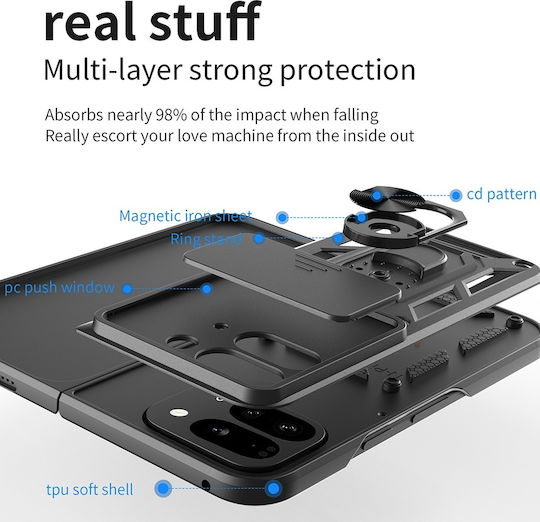 Techsuit Camshield Back Cover Πλαστικό / Σιλικόνης Ροζ Χρυσό (Google Pixel 9 Pro Fold)