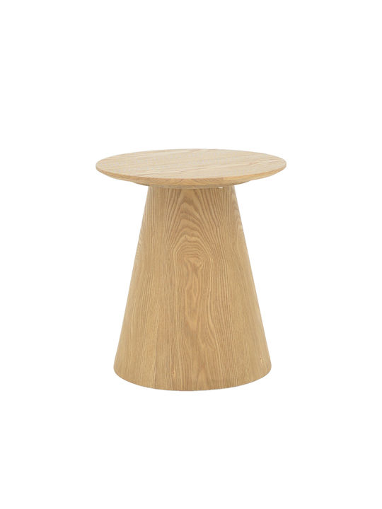 Round Side Table Kayano Wooden Natural Shade 2pcs L43xW43xH52cm.