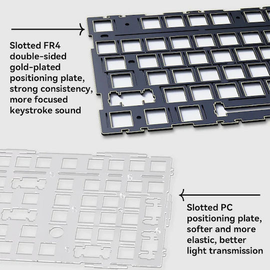 Ajazz AK980 Wireless Gaming Mechanical Keyboard with Merrard switches and RGB lighting (English US) Purple