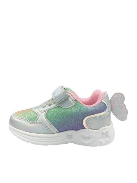 Αθλητικό Παιδικά Sneakers με Φωτάκια Γκρι
