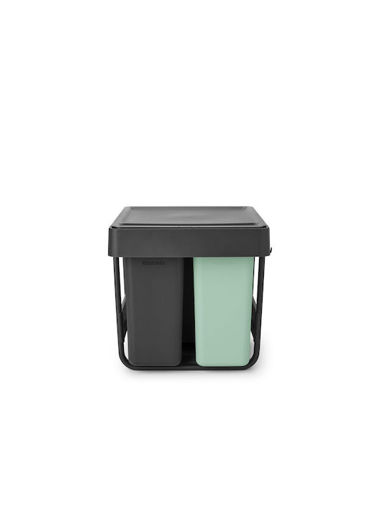 Brabantia Brabantia Mülleimer Sort & Go Kunststoff Dunkelgrau & Jadegrün 40,4x39,6x48,1cm
