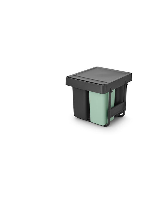 Brabantia Brabantia Mülleimer Sort & Go Kunststoff Dunkelgrau & Jadegrün 40,4x39,6x48,1cm