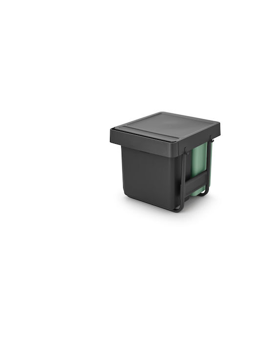 Brabantia Brabantia Mülleimer Sort & Go Kunststoff Dunkelgrau & Jadegrün 40,4x39,6x48,1cm