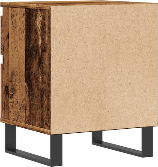Noptiere Metalice Old wood 2buc 40x35x50cm