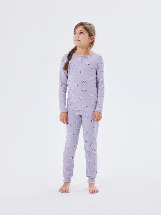 Name It Kids Pyjamas Winter Cotton Levandr Aura