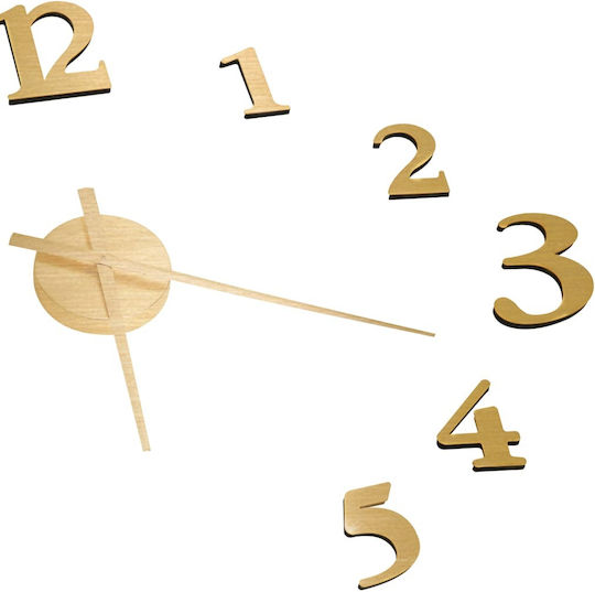 vidaXL 3D Wall Clock Gold Ø100cm