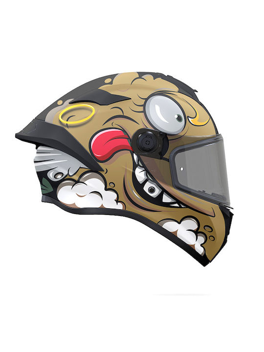 MT Targo S Angeldemon Green Matt B6 Motorcycle Helmet Full Face DOT / ECE 22.06 1450gr