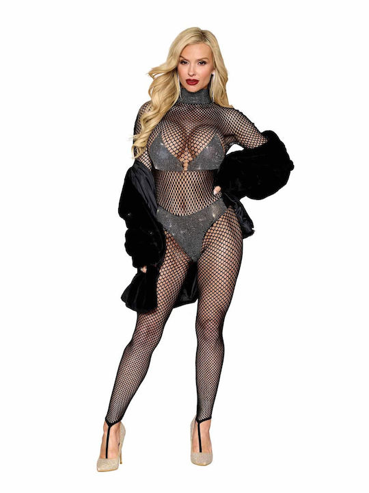Dreamgirl Ολόσωμο Καλσόν Διχτυωτό Μαύρο