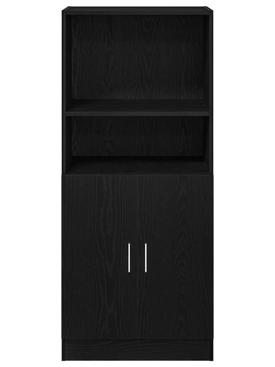 Висок Шкаф Кухненски Черен 57x41.5x131.5см