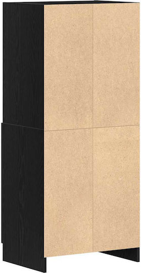 Στήλη Κουζίνας Μαύρο 57x41.5x131.5εκ.