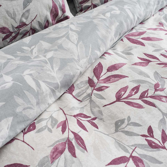 Vesta Home Vesta Home Cotton Duvet Cover Set 170x240cm Single with Pillowcase Aspa Purple
