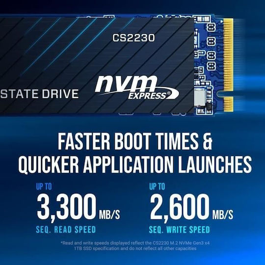 PNY CS2230 SSD 500GB M.2 Type with PCI Express 3.0 Connection M280CS2230-500-RB