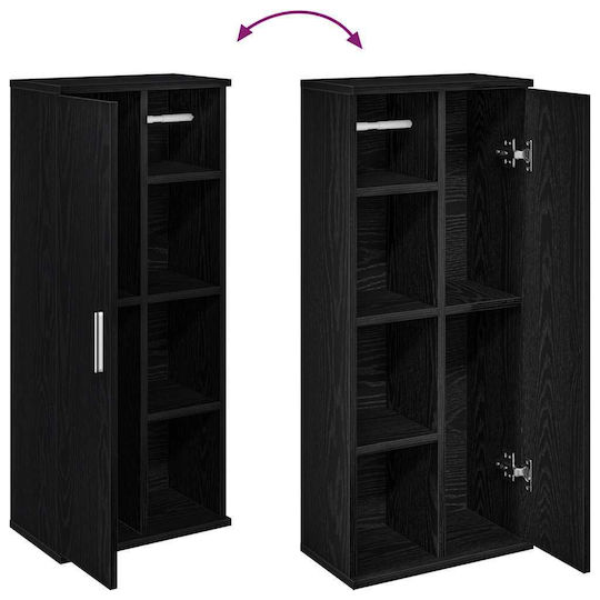 vidaXL Cabinet de baie L39xA22xÎ90cm Negru