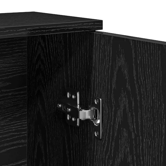 vidaXL Cabinet de baie L39xA22xÎ90cm Negru