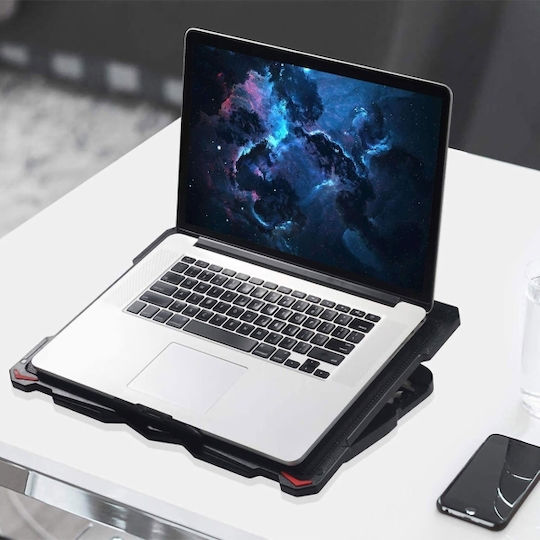 Omega Cooling Pad for Laptop up to 18" with 5 Fans and Illuminated PLCP5FB