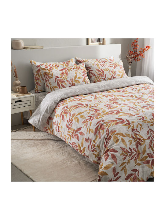 Vesta Home Bettwäsche-Set Überdoppel mit Gummiband 160x200+40cm. Aspa Gray 4Stück