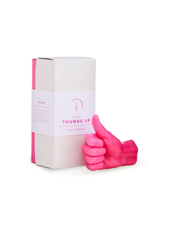 Daumen hoch Rosa Gestenkerze 380g Candlehand