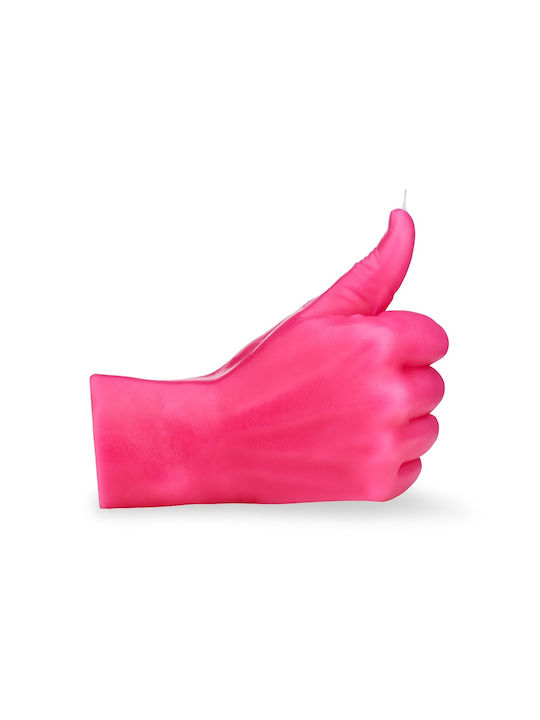 Daumen hoch Rosa Gestenkerze 380g Candlehand