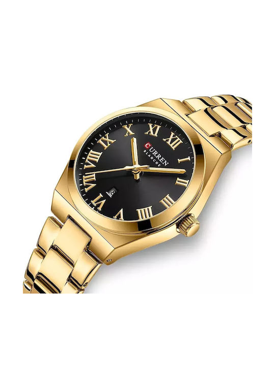 Curren Дамски Часовник 30mm Кварцов с Златен Метална Верижка