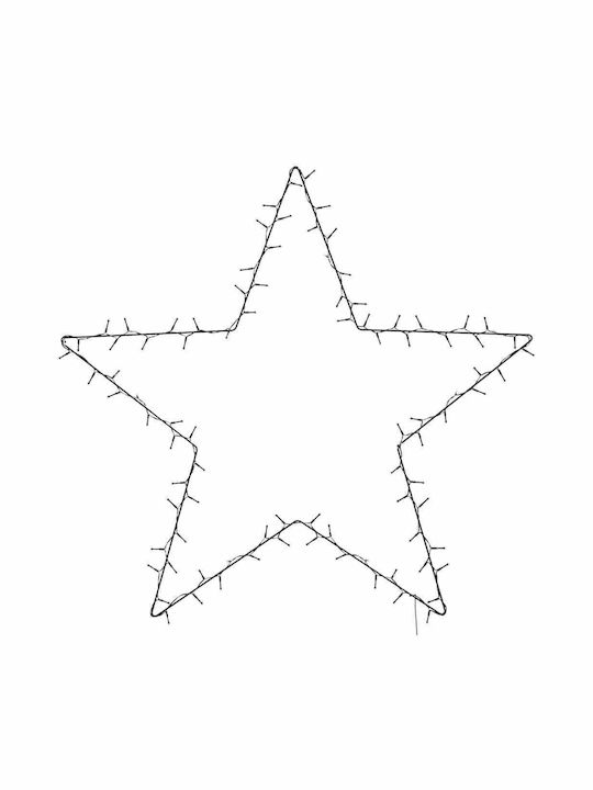 vidaXL Plastic Illuminated Christmas Decorative Pendant Star 87x90cm