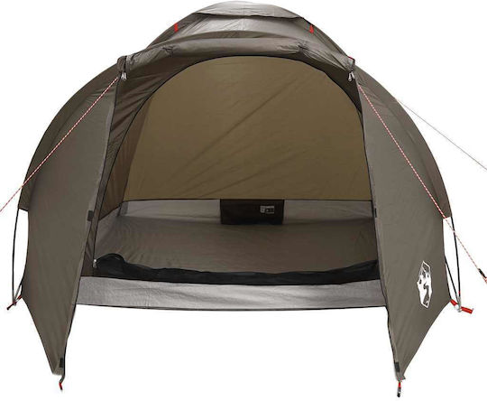 vidaXL Camping Tent Igloo Brown 3 Seasons for 2 People