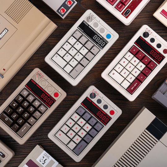 8Bitdo Ασύρματο Bluetooth Αριθμητικό Πληκτρολόγιο Λευκό