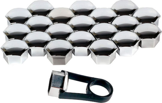 Versaco 17mm Chrome Lug Nut Covers Set of 20
