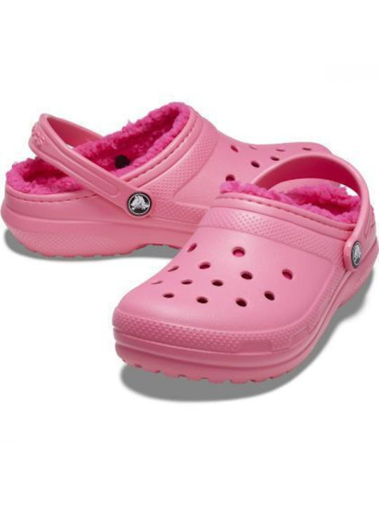 Crocs Kids Slippers Pink Classic Lined Clog