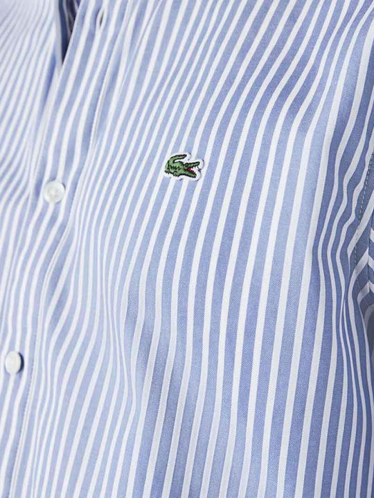 Long-sleeved Cotton Shirt Striped White