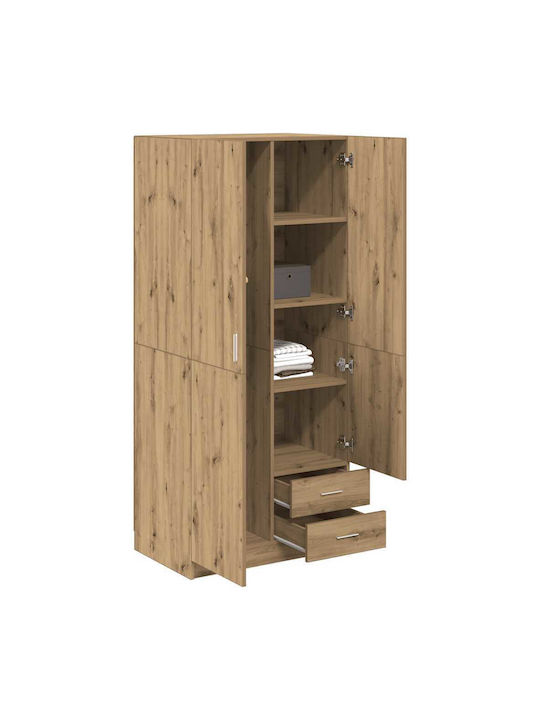 Δίφυλλη Ντουλάπα Oak Ar 80x52x180cm