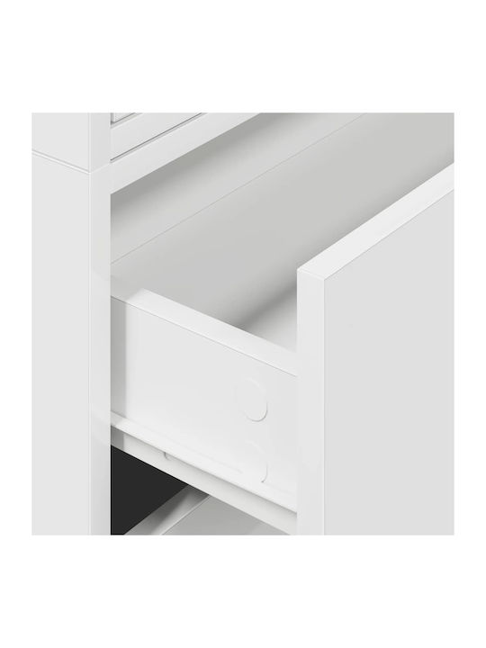 Wooden Chest of Drawers with 4 Drawers White 60x31x60cm
