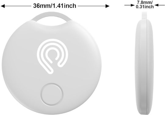 Hyperloq NeoTag Classic Apple Find My Λευκό