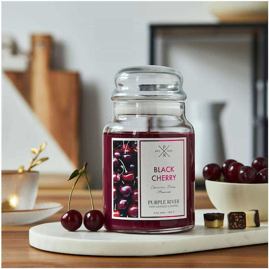 Purple River Lumânare Aromatică Din Soia În Borcan Cu Miros De Cireșe 623gr